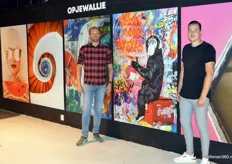 Arnold Hobma en Stefan Oosterbaan van Opjewallie, dat staat voor muurdecoratie en behang met unieke beelden.